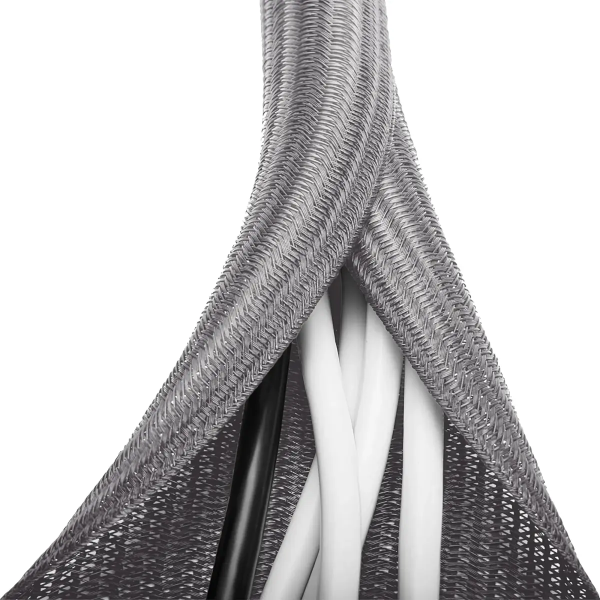 ZhiYo Grey Cable Sleeve 2m (6.6ft) 1.27cm (0.5 inch) | Keeps Wires Tidy & Protected - main product image