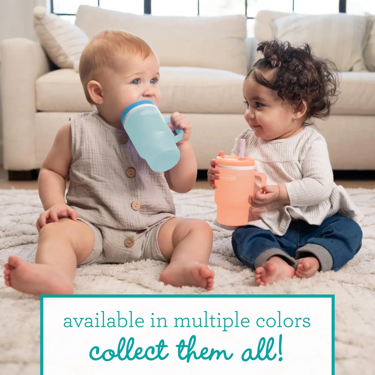Infantino My 1st Tumbler Straw Cup, 10oz, Moody Blue | Leak-Resistant, BPA-Free for Toddlers - view 6