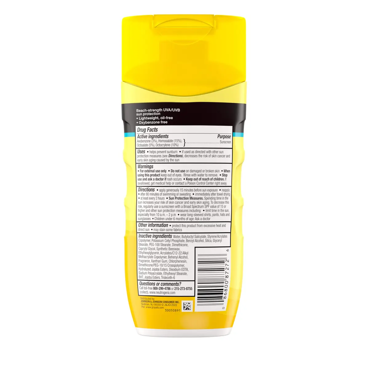 Neutrogena Beach Defense Sunscreen Lotion SPF 70, Face & Body Sunscreen, Broad Spectrum, Fast Absorbing, 198ml (6.7 Fl Oz) | Water Resistant 80 Min, Oil-Free, Oxybenzone & Octinoxate Free (Pack of 3) - view 9