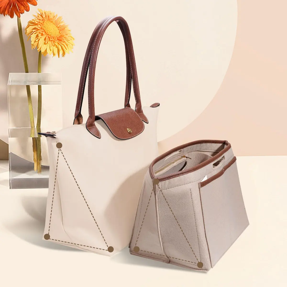 ZTUJO Premium Felt LongChamp Organizer Insert | Compatible with Longchamp Le Pliage Small & Xtra - view 7