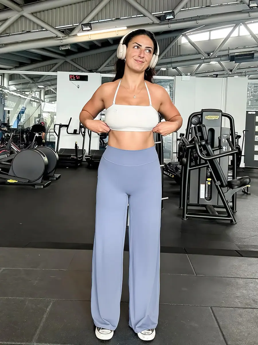 YEOREO Womens Straight Leggings 33" | High-Waisted, Stretch Nylon, Yoga & Workout - view 3