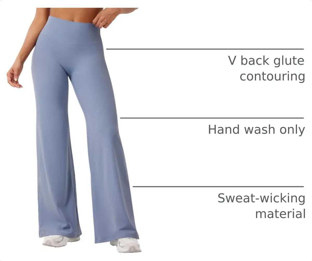 YEOREO Womens Straight Leggings 33" | High-Waisted, Stretch Nylon, Yoga & Workout - view 4