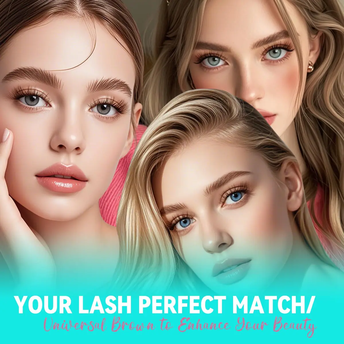 AMZGIRL Brown Lash Clusters 176PCS | Natural Light Hair Blend, Reusable & Easy DIY Application - view 8