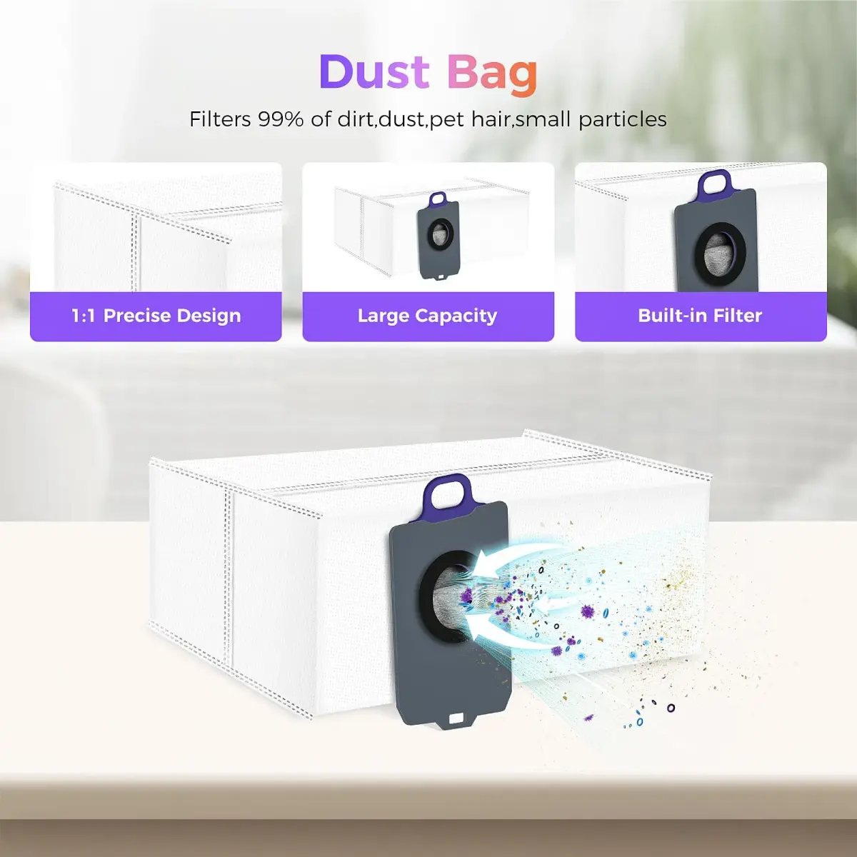 BTRSOLUS 16 Pcs Accessories Kit for NARWAL FLOW Robot Vacuum | Zero-Tangling Floating Brush, Dust Bags, Filters, Mops, Side Brushes, Sponge Filters, Clean Tool - view 6