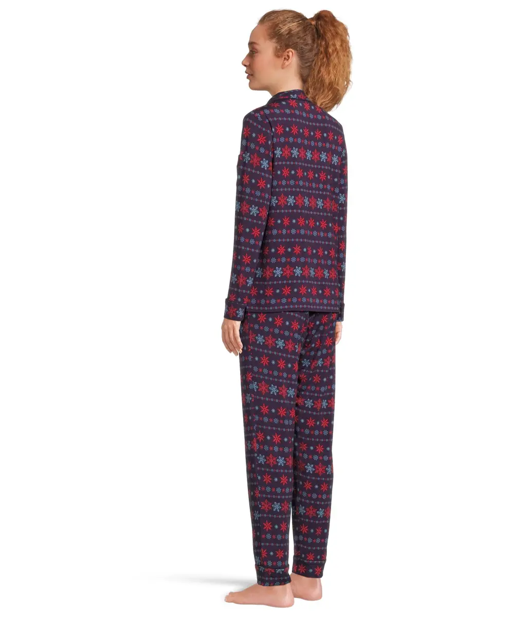 MeUndies Long Sleeve Modal PJ Set Fair Isle Flurry Large | Cozy, Breathable & Sustainable (70-120c) - view 3