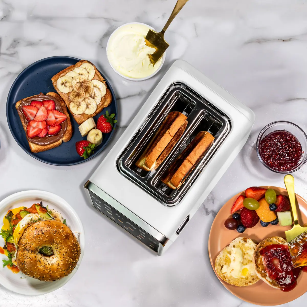Nostalgia Inspirex Touch Screen Toaster - 2 Extra Wide Slots | 5 Bread Types & 6 Browning Levels - view 6