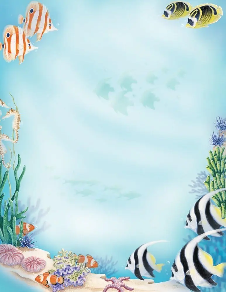 Great Papers! Sea Life Letterhead 80 Count | Ocean-Themed Stationery for Creative Invitations - main product image