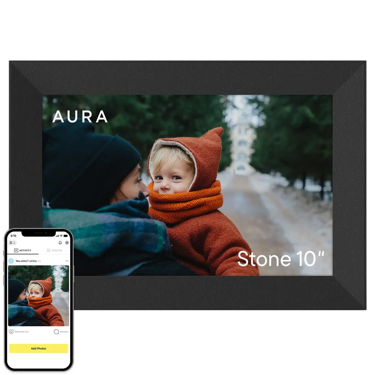 Aura Digital Picture Frame 10" | HD Display with Video & Wireless Sharing - main product image