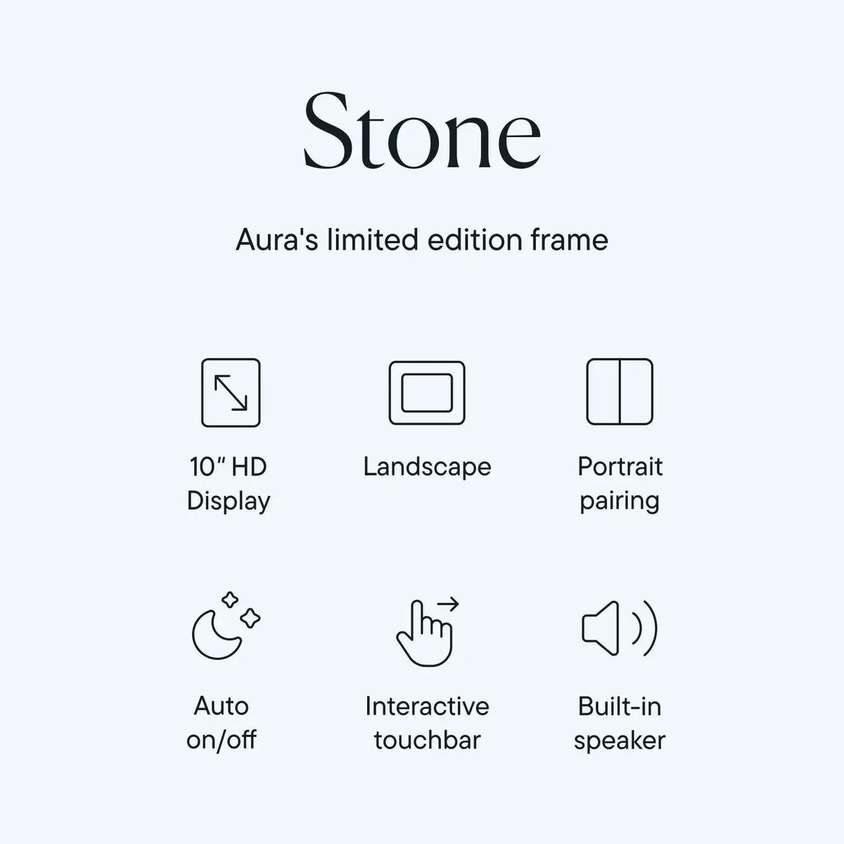 Aura Digital Picture Frame 10" | HD Display with Video & Wireless Sharing - view 2