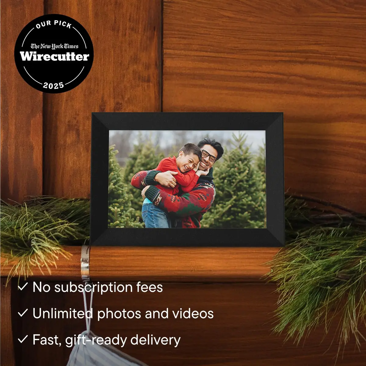 Aura Digital Picture Frame 10" | HD Display with Video & Wireless Sharing - view 3