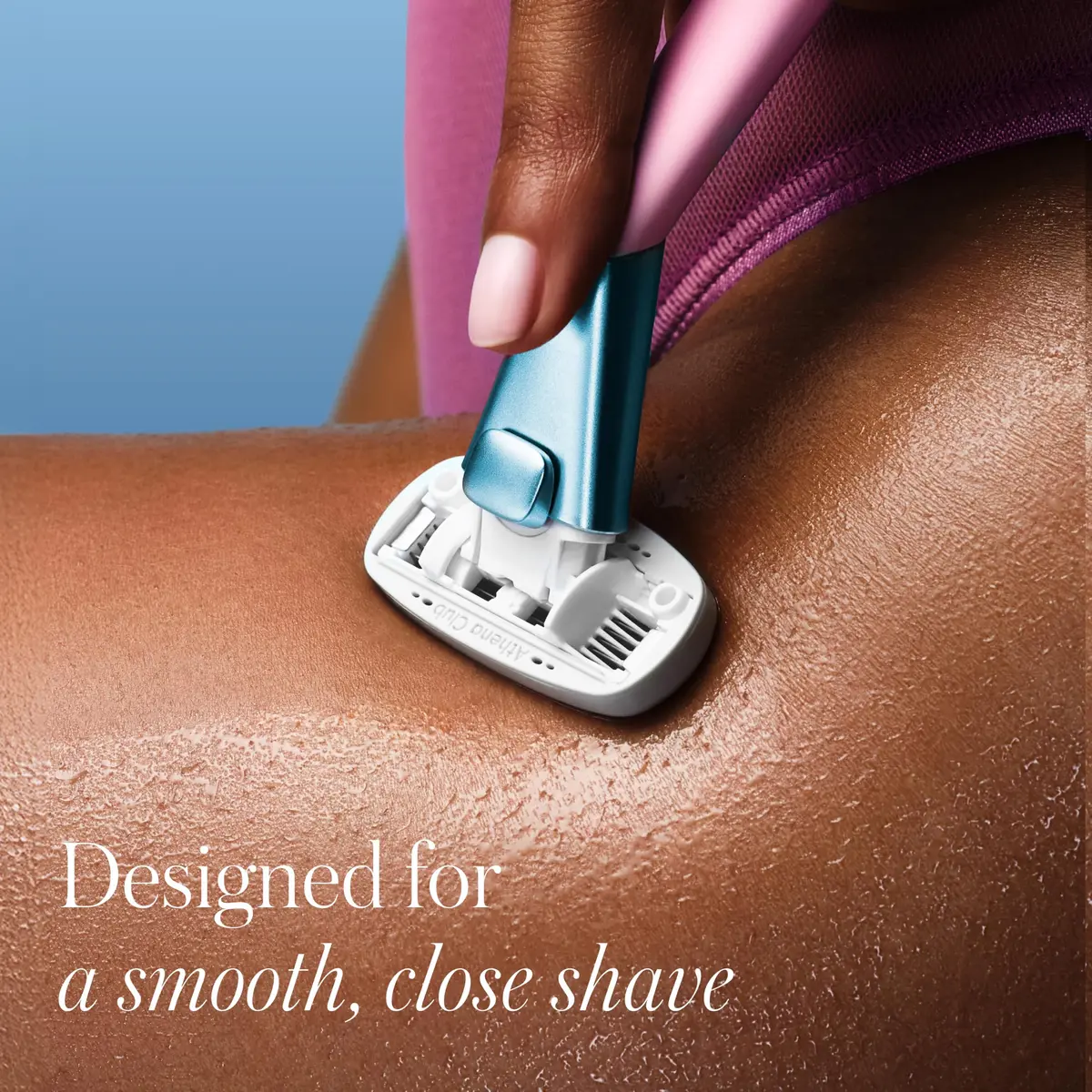 Athena Club Women's Razor Kit, 5-Blade Razor, Pool Party, 5 Refills | Shea & Hyaluronic Serum - view 4