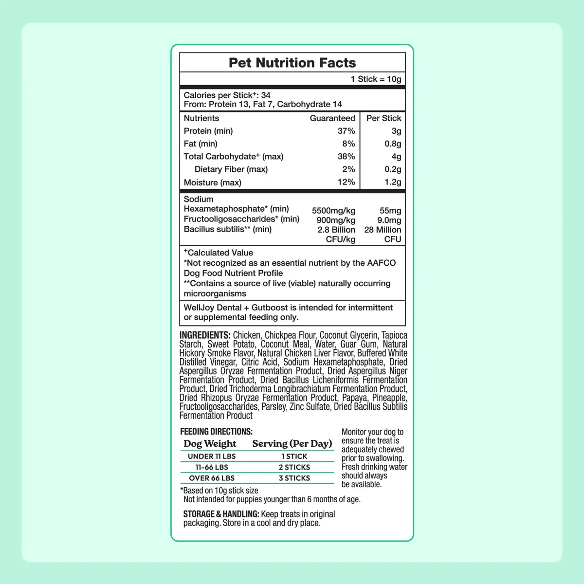 WellJoy Dental Dog Treat + Teeth Cleaning, Parsley, GutBoost, 24ct | Supports Oral & Digestive Wellness - view 5