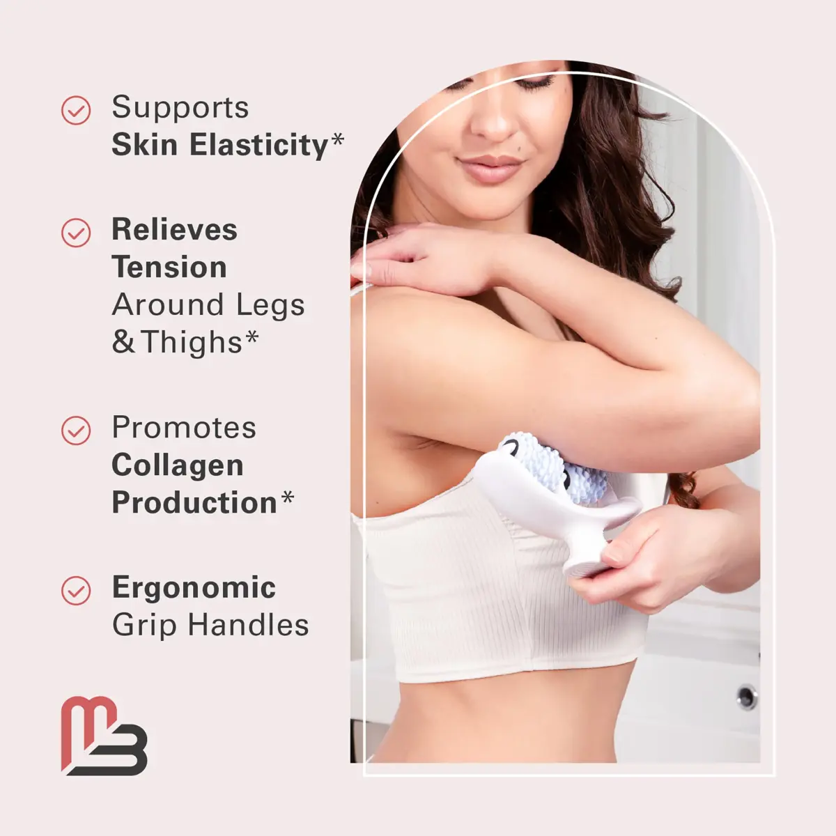 M3 Naturals Sore Muscle Massage Oil & Lymphatic Drainage Massager Kit 240ml (8 fl oz) | FDA Approved & Doctor Recommended - view 3