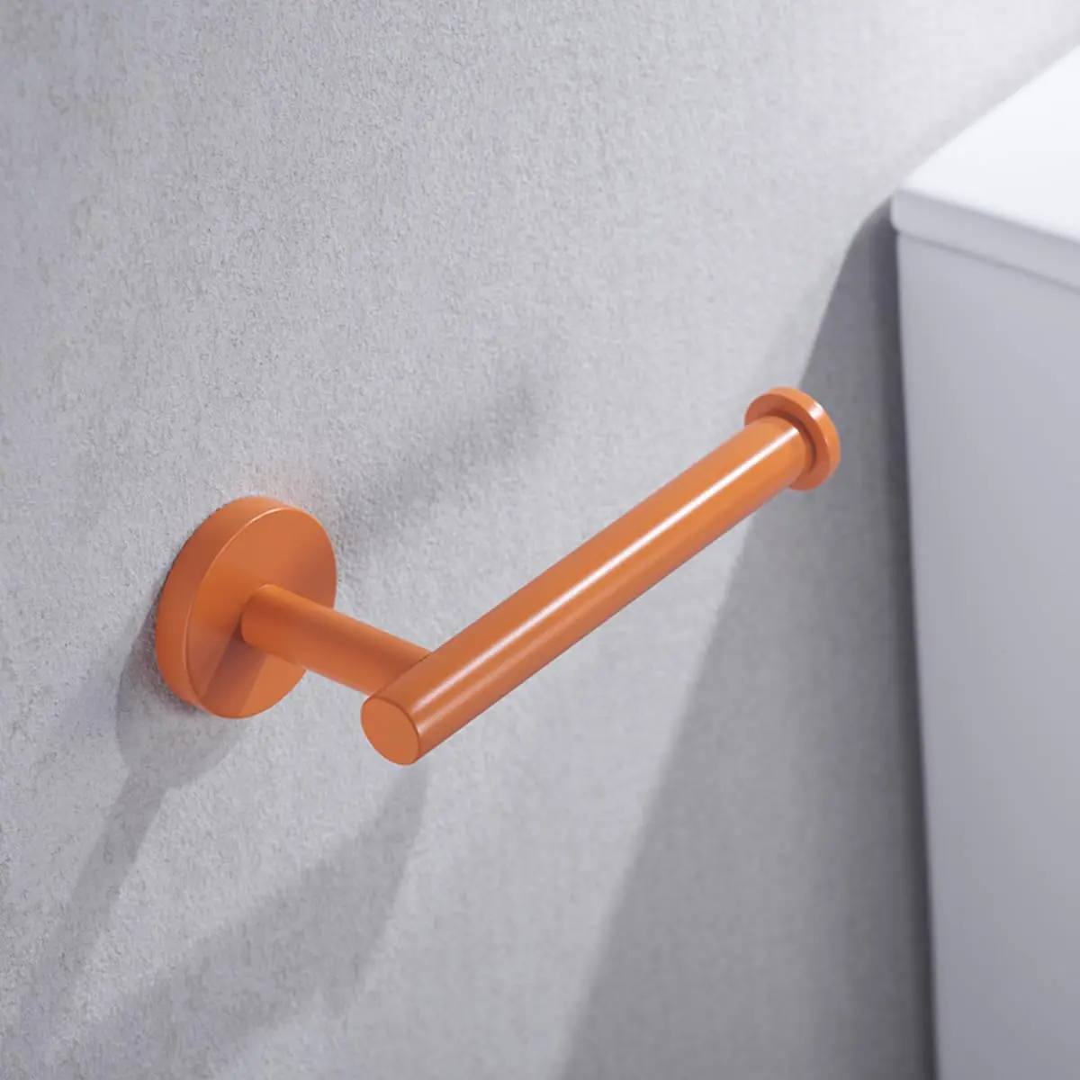 SEABEFORE Orange Toilet Paper Holder SUS304 Stainless Steel | Modern Wall Mount, 6 inch TP Holder for Kitchen Washroom - main product image