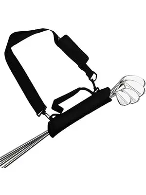 Scott Edward Black Golf Club Travel Bag | Lightweight Sunday Stand Bag for Driving Range, Holds 5-7 Clubs, Adjustable Strap (155g) - main product image