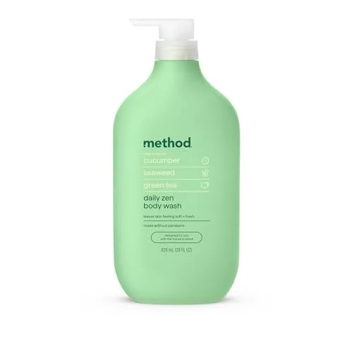 Method Daily Zen Body Wash with Cucumber, Seaweed & Green Tea, 794g (28 oz) | Moisturizing Spa Scent - main product image