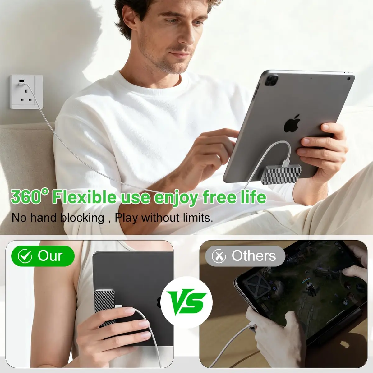 KOOVIVA Magnetic Wireless Charger for iPad Pro 11-inch M4/M5 (2024/2025) | 18W Fast Charging Smart Connector Pad - view 3