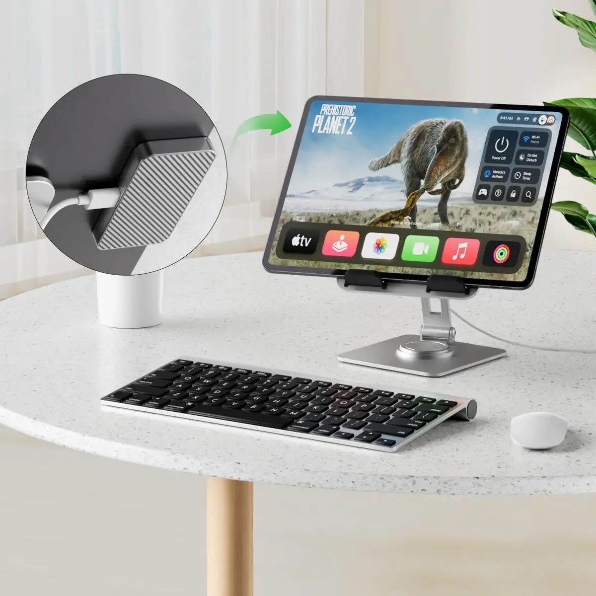 KOOVIVA Magnetic Wireless Charger for iPad Pro 12.9-inch & iPad Air 13-inch M2/M3, 18W Smart Connector Pad with USB-C Cable | Fast Charging Pad for iPad Pro & Air - view 5