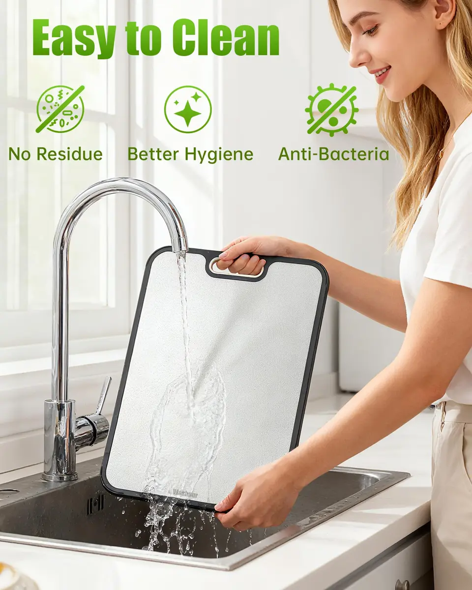 Washour Titanium Cutting Board for Kitchen 16" x 10" | 2-in-1 Non Toxic Dual-Sided Design - view 6