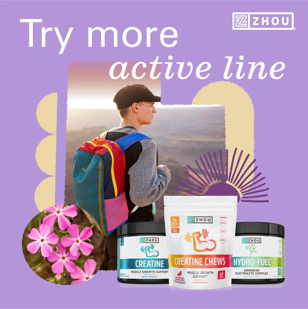 ZHOU Hydro-Fuel Passionfruit Lemonade Electrolytes Powder | Sugar-Free Hydration Mix for Active Lifestyle - view 6