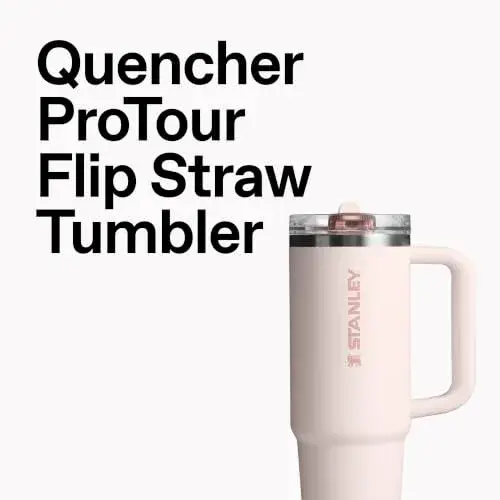 STANLEY Quencher ProTour Flipstraw Tumbler 40 oz Port Shimmer | Insulated Stainless Steel Cup with Handle & Built-in Straw - view 2