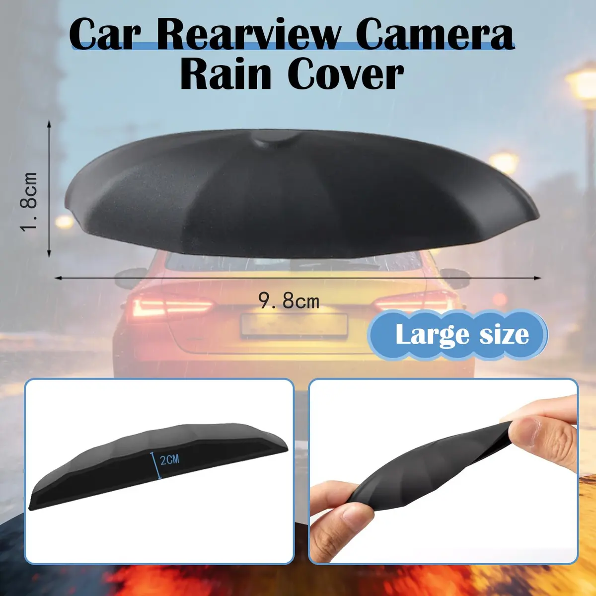 TFNBNG Rear Camera Rain Cover Waterproof Silicone | Heavy Rain Protection & Easy Install - view 7