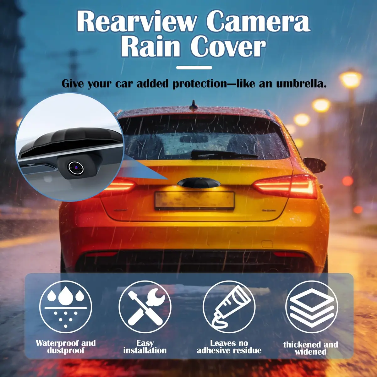 TFNBNG Rear Camera Rain Cover Waterproof Silicone | Heavy Rain Protection & Easy Install - view 3