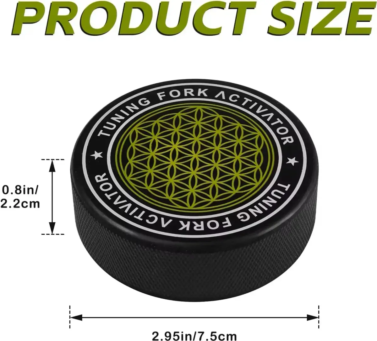 Bysameyee Universal Rubber Tuning Fork Activator with Flower of Life Pattern | 200g (0.44 lb) - view 4