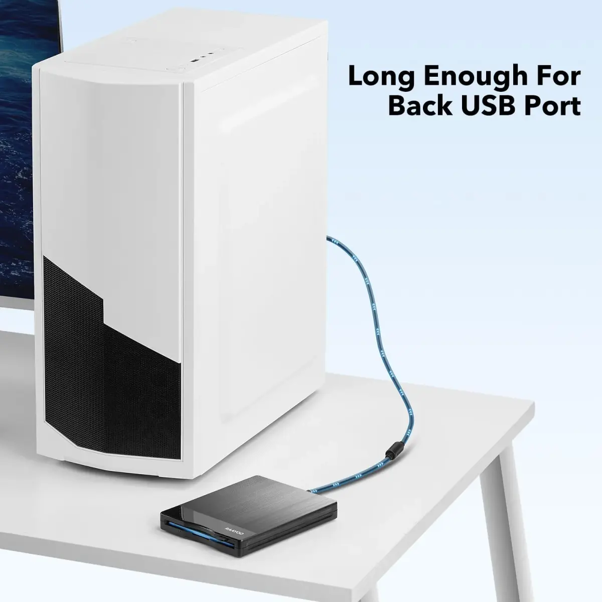 RAAYOO 3.5 inch USB Floppy Disk Reader with USB-A/C | Reads Old Floppy Disks on Windows 11/10/7/XP - view 9