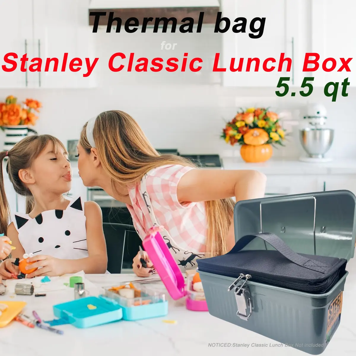 dtylean Insulated Bag for Stanley Classic Lunch Box 5.5qt (5.2L) | Waterproof Leakproof Cooler Bag - view 5