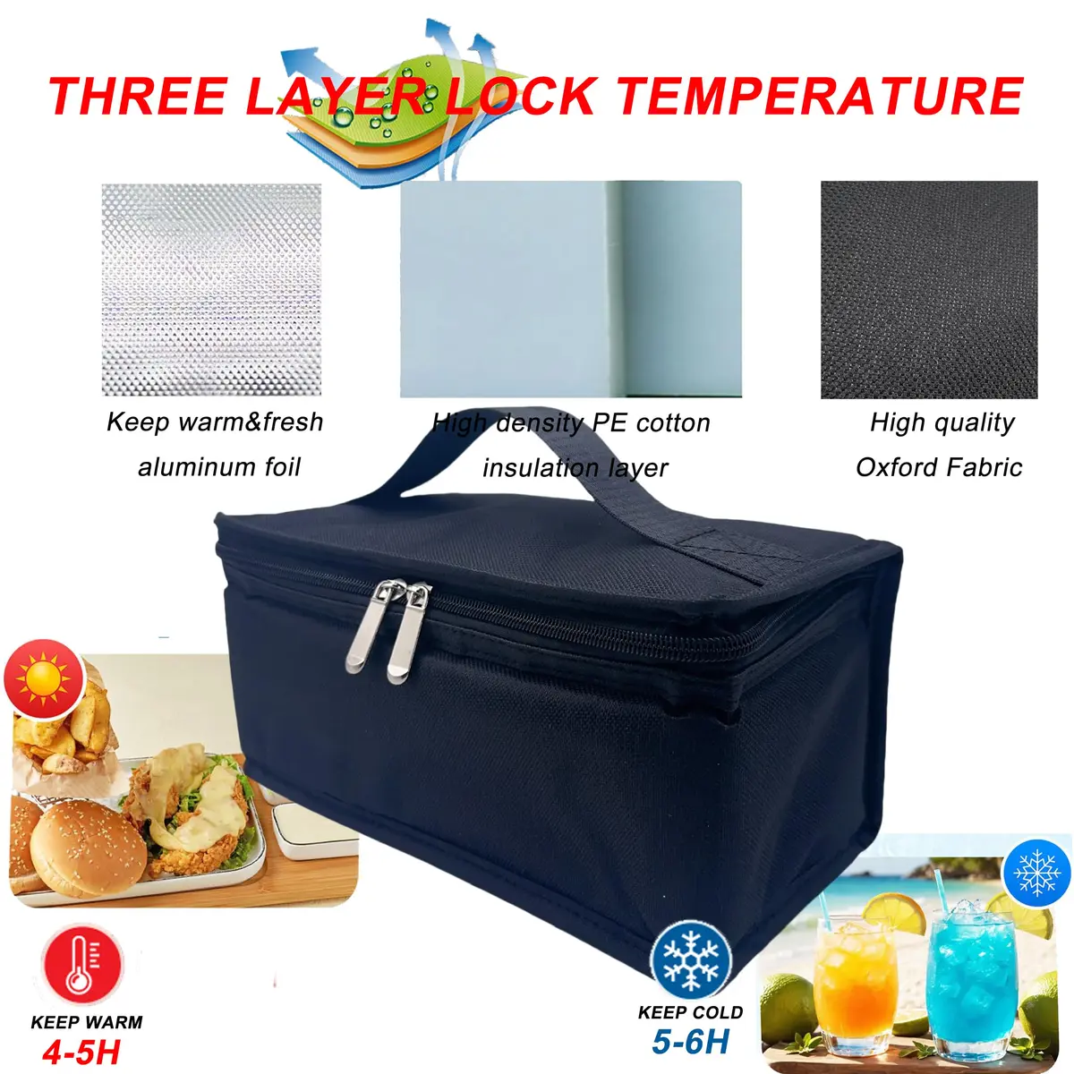 dtylean Insulated Bag for Stanley Classic Lunch Box 5.5qt (5.2L) | Waterproof Leakproof Cooler Bag - view 7