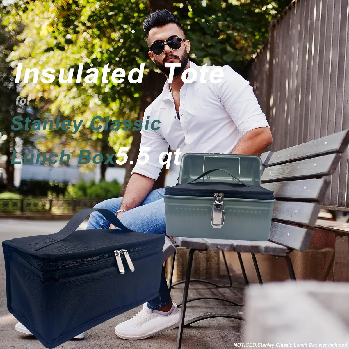 dtylean Insulated Bag for Stanley Classic Lunch Box 5.5qt (5.2L) | Waterproof Leakproof Cooler Bag - view 3