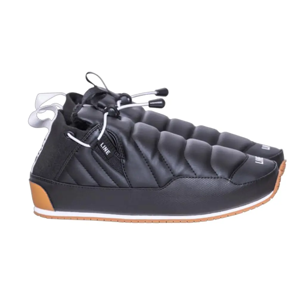 LINE Bootie 1.0 Low Top Insulated Apres Boots, Black, Small | Water-Resistant, Collapsible Heel, Warm Comfort - main product image