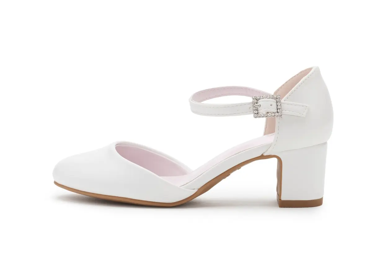 NINA Girls Macey (Little Kid/Big Kid) White 1 Medium | Elegant dressy pump for special occasions - view 4