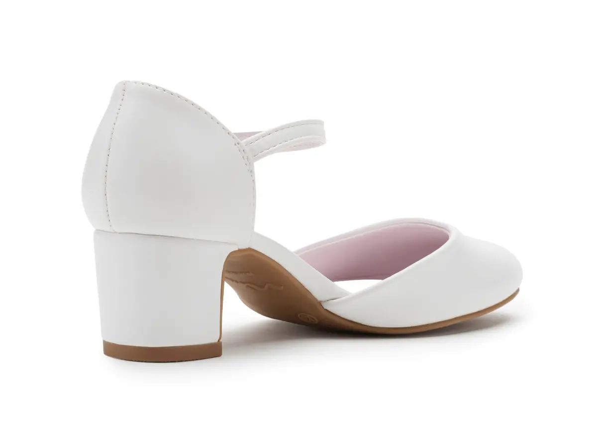 NINA Girls Macey 13 Medium Little Kid White | Classic Pump with Comfort & Sparkle - view 3