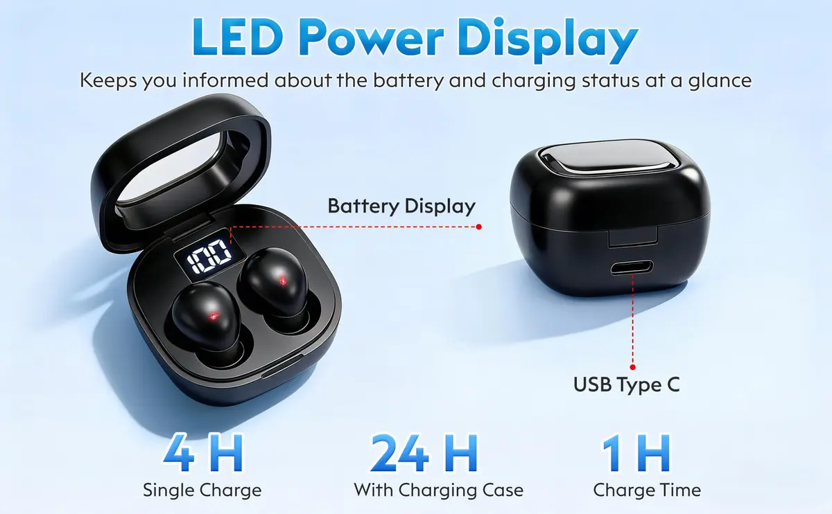 GreatQIQI Mini Sleep Earbuds Bluetooth 6.0 Small & Invisible for Side Sleepers - view 6