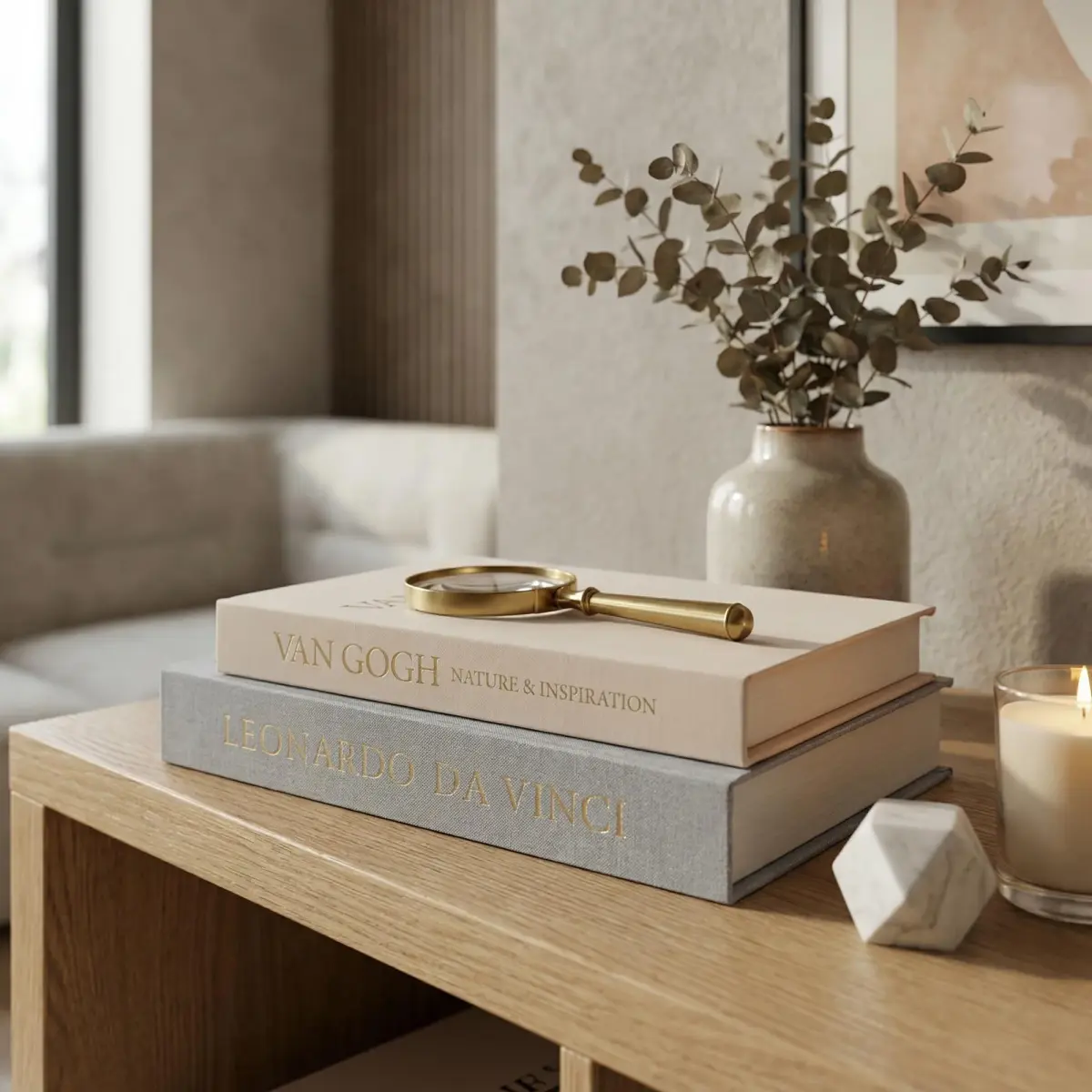 Inoostar Decorative Linen Book Boxes Set of 2 | 28cm (11") & 25cm (9.88") | Grey & Beige - view 2