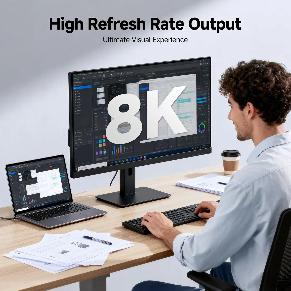Cable Matters 80Gbps USB4 Cable, Thunderbolt 5/4 Compatible, 2m (6.6ft) | 8K@120Hz Video, 240W PD - view 4