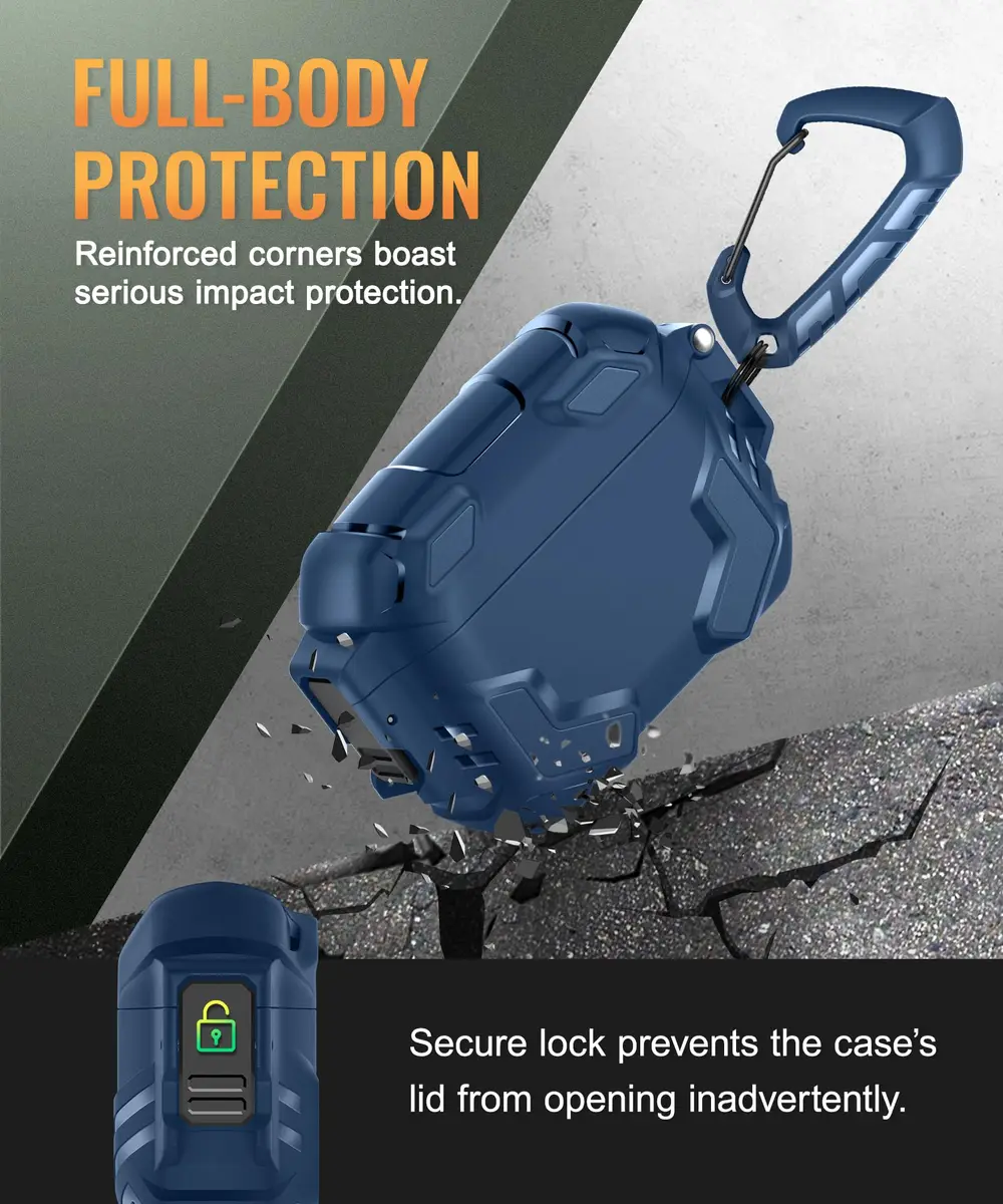 MOBOSI for AirPods Pro 3 Case, Fit for MagSafe, Blue | Military Grade Hard Shell, Wireless Charging Compatible - view 5