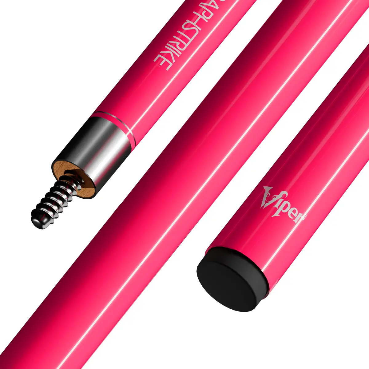 Viper by GLD Products Graphstrike 58" 2-Piece Pool Cue, Pink, 19 Oz | Fiberglass Graphite Composite for Damp Rooms - main product image