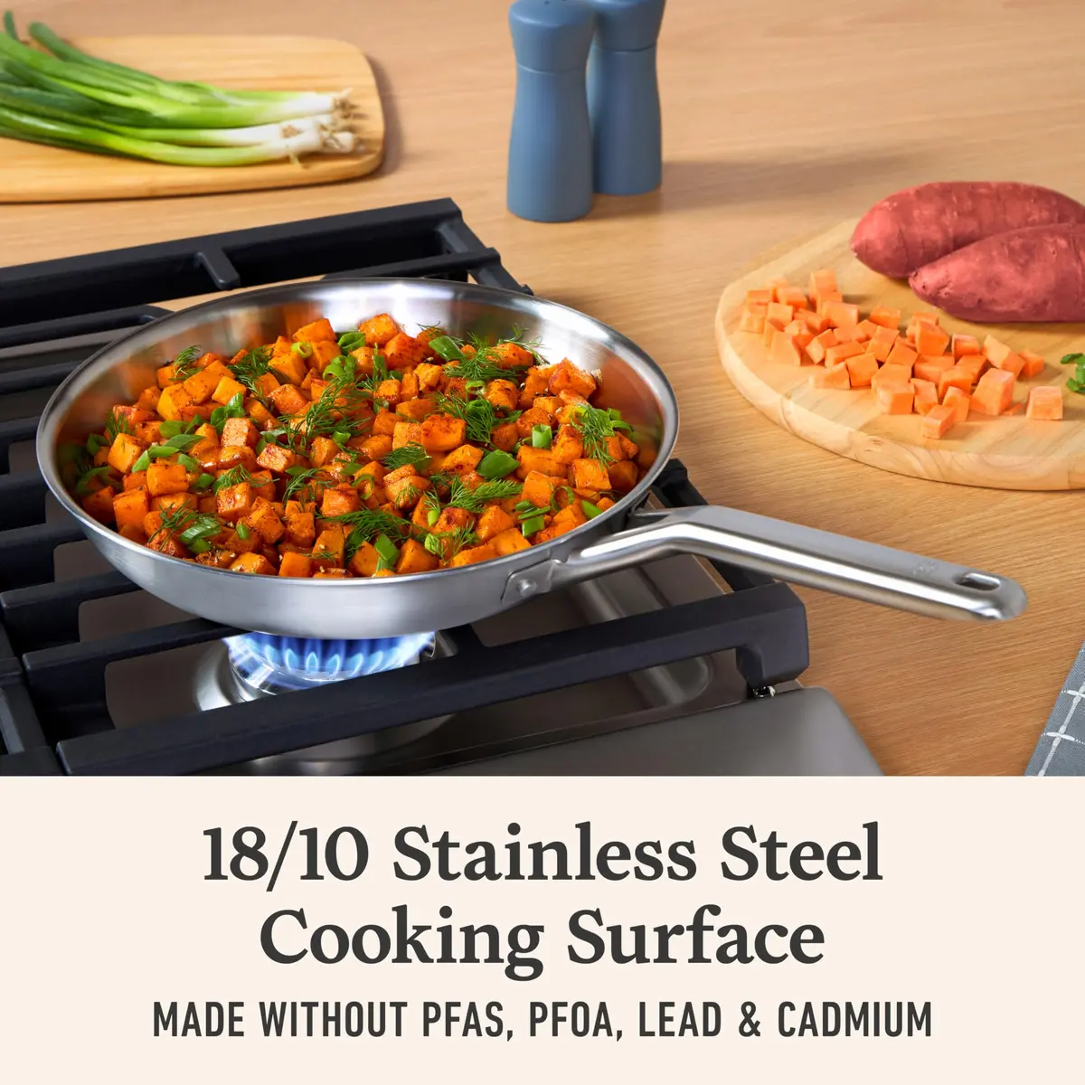 Calphalon 6-Piece Stainless Steel Cookware Set | Turbo Heat Tech, Oven Safe 450°F, Induction Compatible - view 4