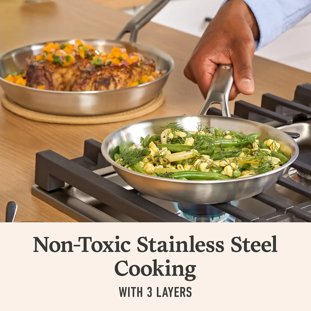 Calphalon 6-Piece Stainless Steel Cookware Set | Turbo Heat Tech, Oven Safe 450°F, Induction Compatible - view 2