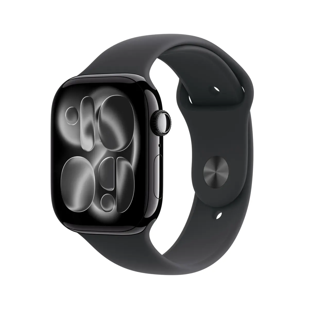 Apple Watch Series 11 [GPS 46mm] Jet Black Aluminum Case with Black Sport Band M/L | Advanced Health & Fitness Smartwatch - main product image