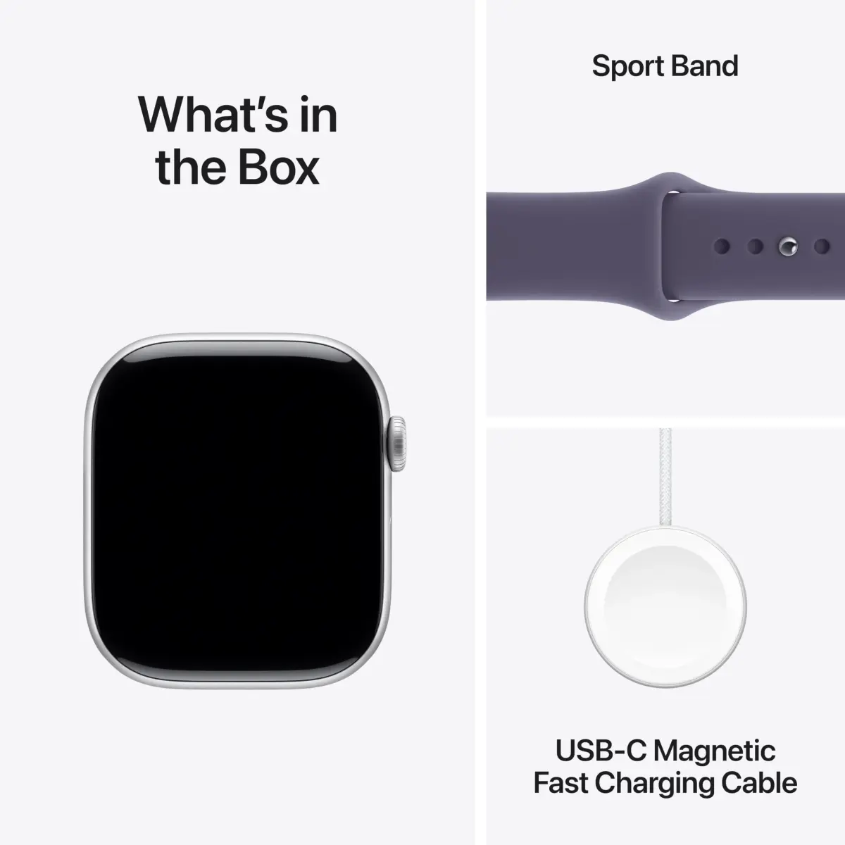 Apple Watch Series 11 GPS 46mm Silver Aluminum Case with Purple Fog Sport Band | Health & Fitness Tracker - view 6