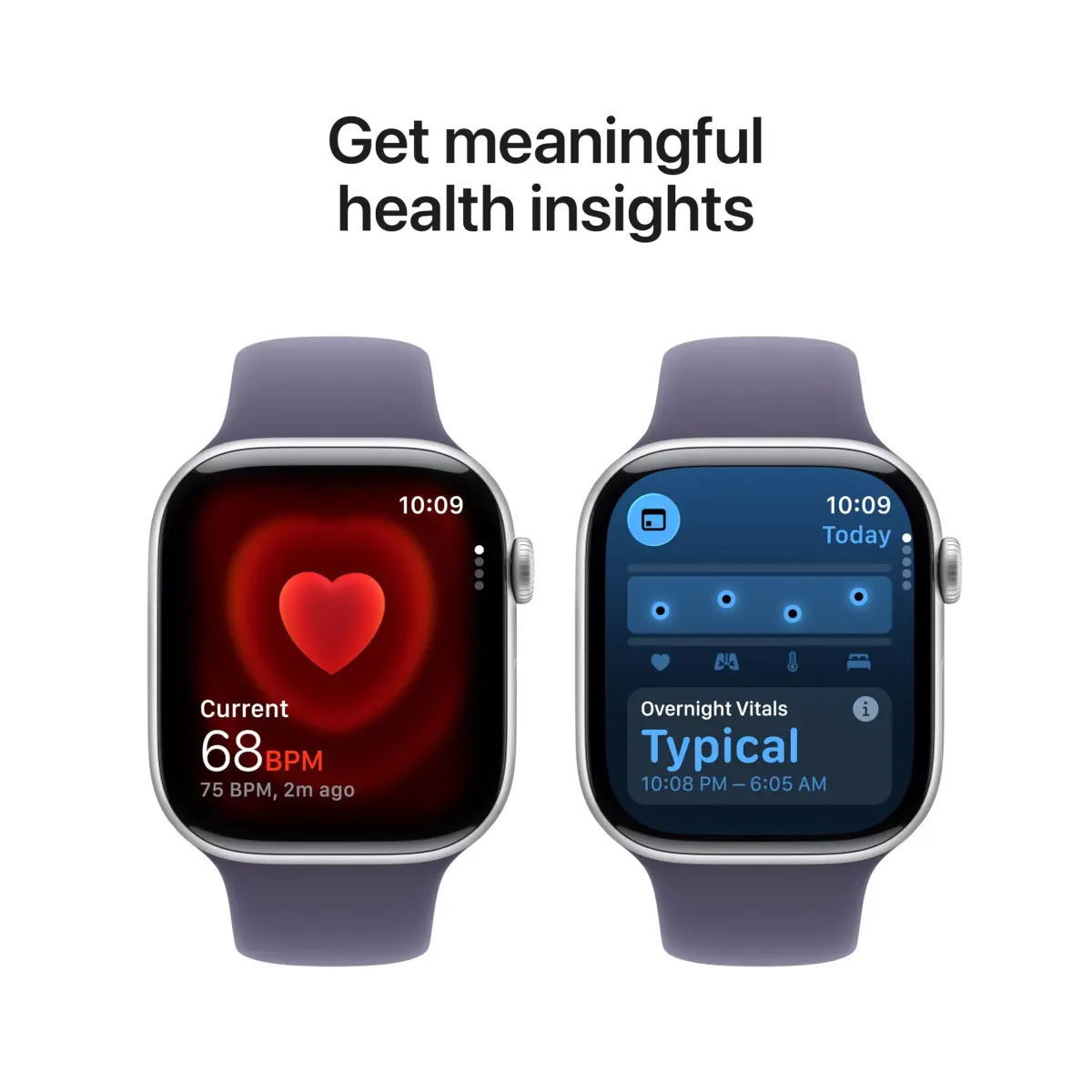 Apple Watch Series 11 GPS 46mm Silver Aluminum Case with Purple Fog Sport Band | Health & Fitness Tracker - view 4