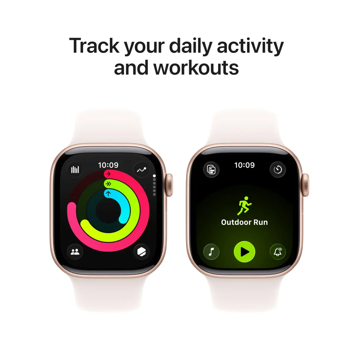 Apple Watch Series 11 GPS 46mm Rose Gold Aluminum Case with Light Blush Sport Band | Health & Fitness Tracking - view 4