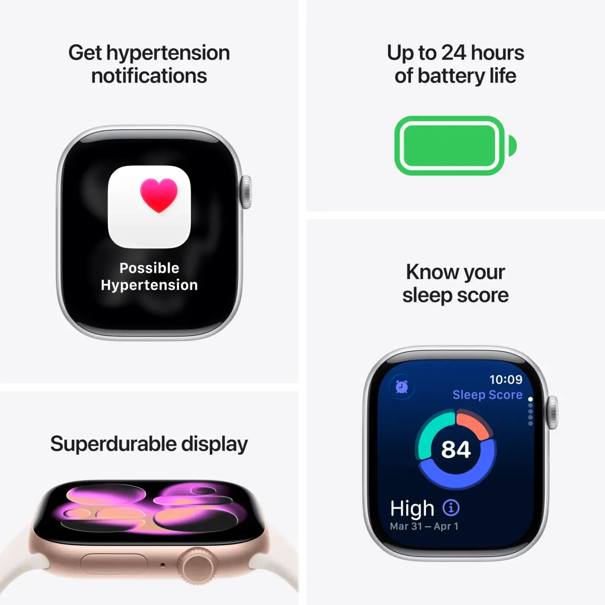 Apple Watch Series 11 GPS 46mm Rose Gold Aluminum Case with Light Blush Sport Band | Health & Fitness Tracking - view 3