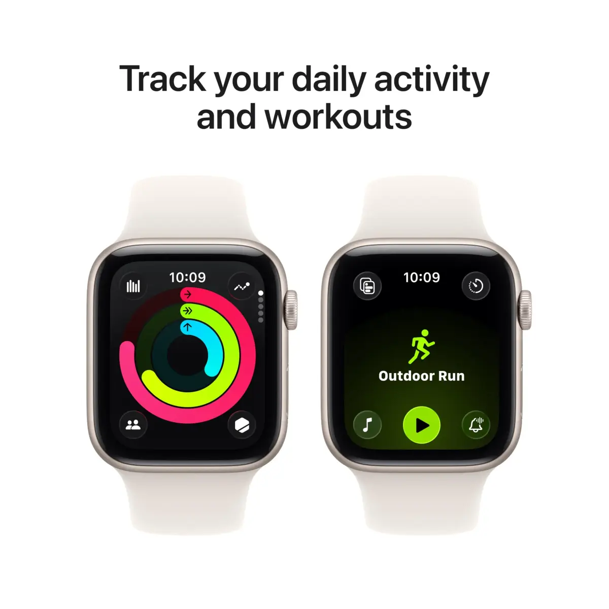 Apple Watch SE 3 GPS + Cellular 44mm Starlight Aluminum Case with Starlight Sport Band | Always-On Retina Display - view 5