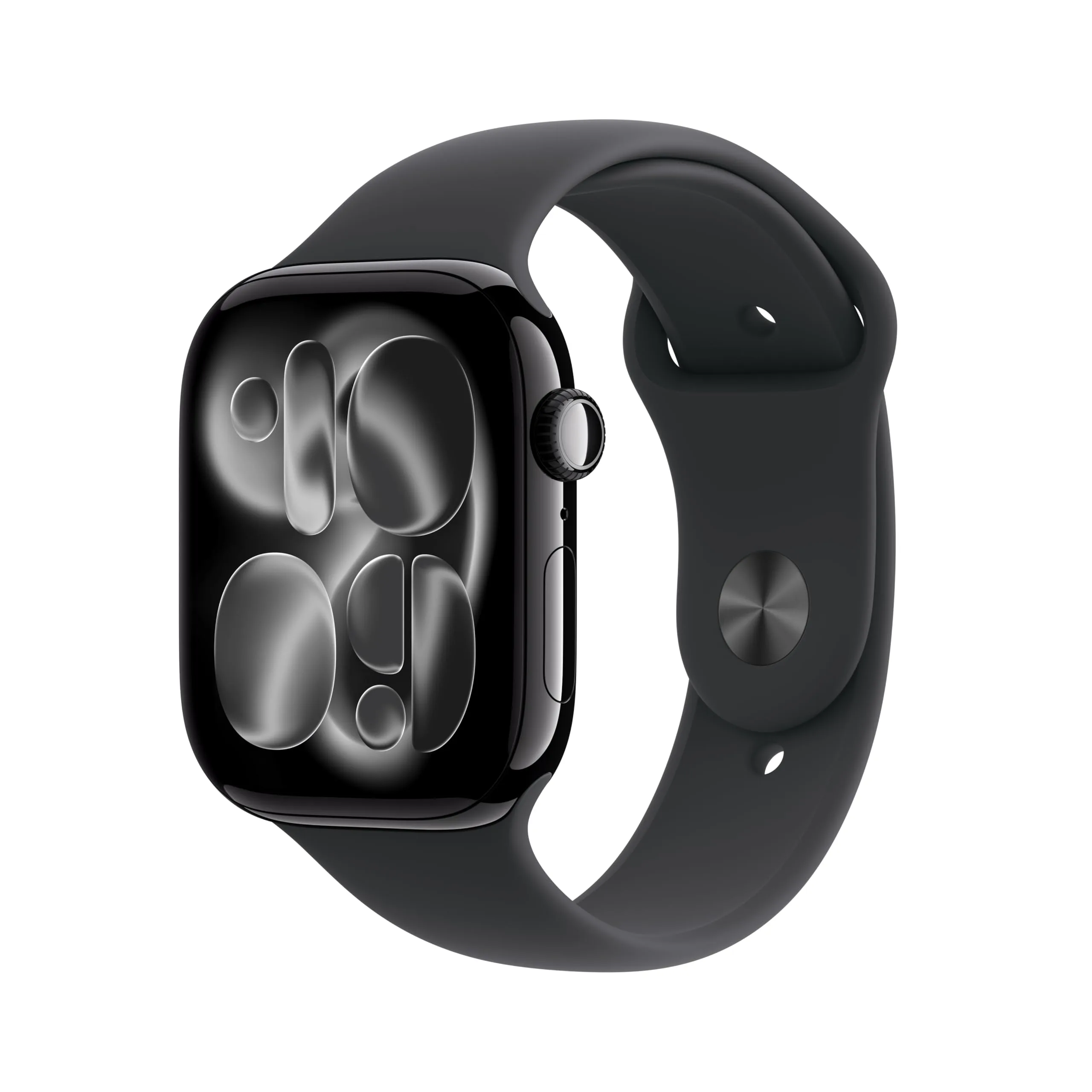 Apple Watch Series 11 GPS Cellular 46mm Smartwatch Jet Black Aluminum Case Black Sport Band | Advanced Health Fitness Tracker - main product image