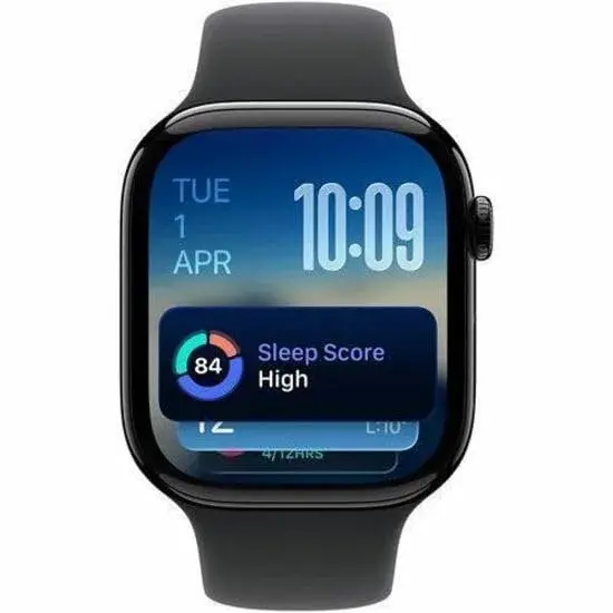 Apple Watch Series 11 [GPS 42mm] Jet Black Aluminum Case with Black Sport Band S/M | Always-On Display, 24-Hr Battery - view 4